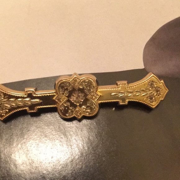 Antique 10k 1 -20 GF top brooch by F.M.CO - Picture 4 of 7